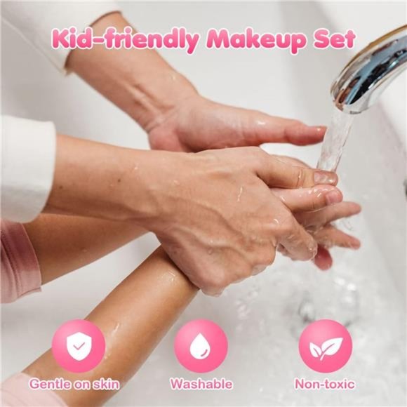 Kids Makeup Kit for Girl-Washable Makeup for Kids with Colorful Unicorn Bag - Picture 6 of 6